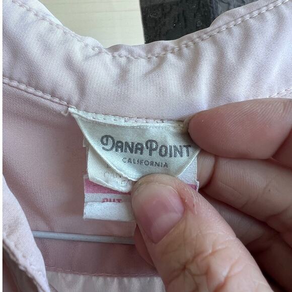 Vintage Dana Point soft pink button down top size 10 - Picture 3 of 5